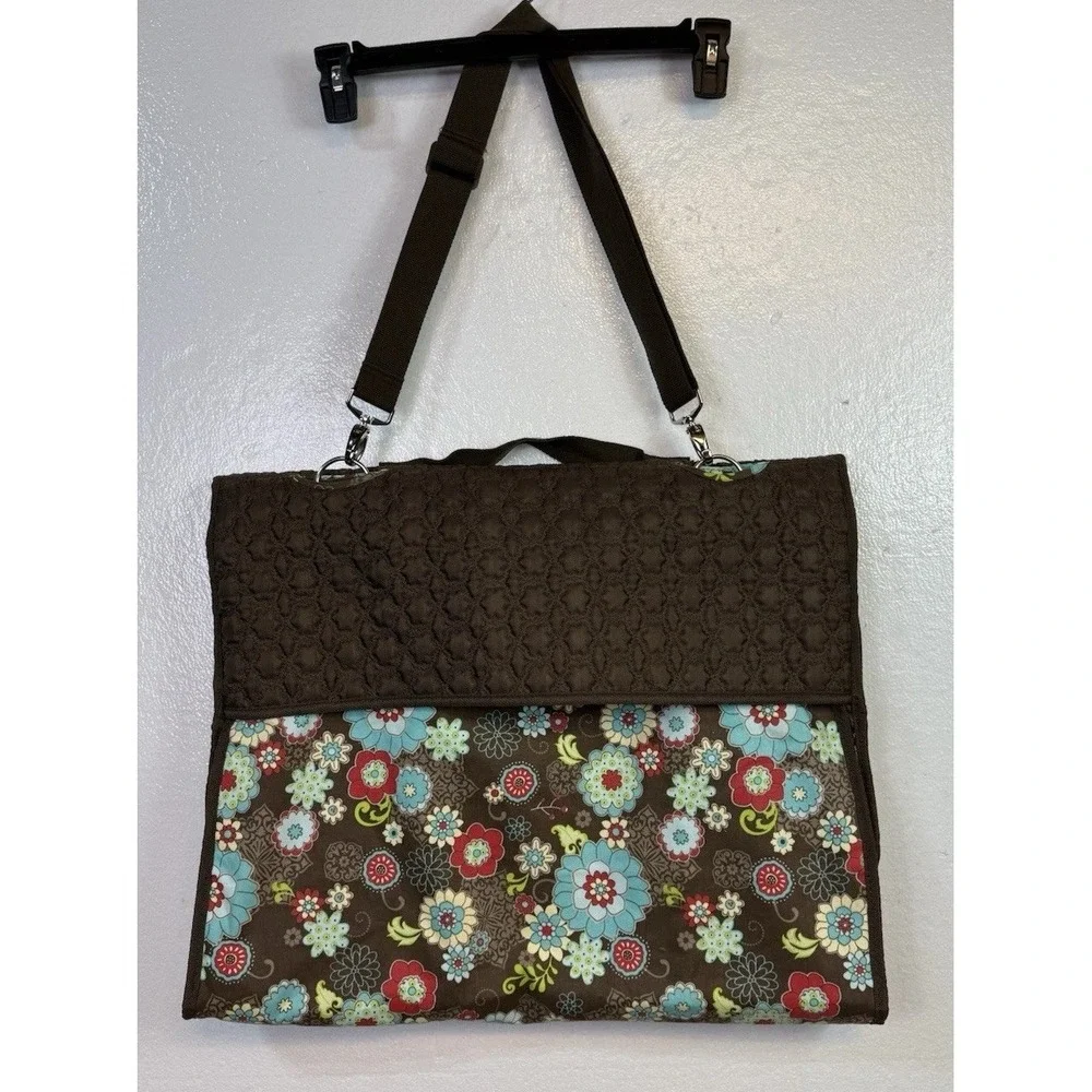 Thirty One Travel Garment Bag Multi Colored Floral Fanfare Retired Luggage
